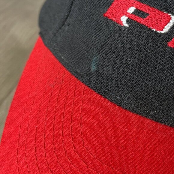 PBR Black/Red Baseball Hat Cap Pro Bull Riding Hook/Loop Adjustable - Picture 8 of 13